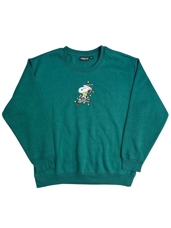 Peanuts Other - Snoopy Woodstock Sweatshirt Christmas Lights Embroidered Peanuts Unisex Large